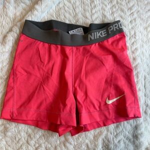 Nike Pro Women's Bright Pink Athletic Shorts